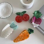 Hair Clamp Manufacturer - Big Funky Cherry Carrot Acetate Food Fruit Claw Clip