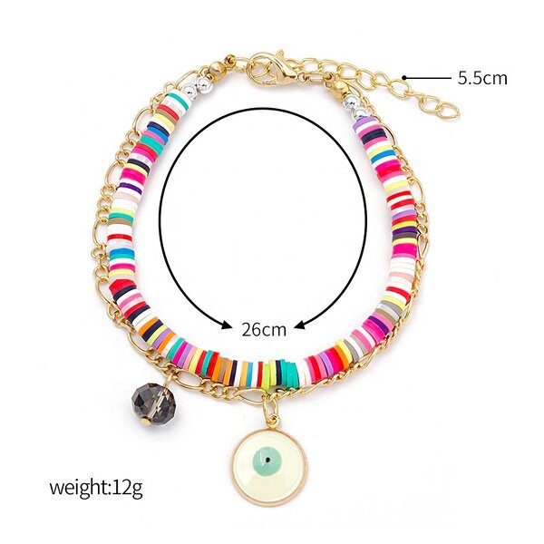 Bracelet Manufacturer - Handmade Beach Boho Men Women Chain Layered Palm Coin Sun