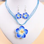 Necklace Set Manufacturer - Bohemian Christmas Handmade Polymer Clay Flower Frangipani
