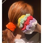 Scrunchies Manufacturer - Multicolor Bulk Soft Elastic Hair Band Fuzzy Plush Fluffy Velvet