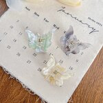 Hair Claw Manufacturer - Small Wave Wings Sweet Medium Acetate Pink Butterfly