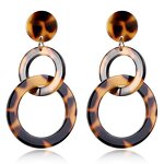 Earrings Manufacturer - Amber Tortoise Shell Double Circle Acetate Board Acrylic