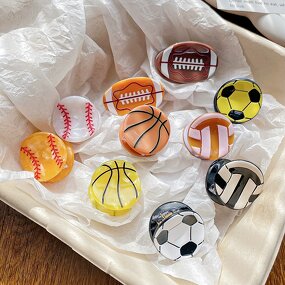 Hair Clamp Manufacturer - Small Mini Sport Basketball Rugby Football Acetate Claw Clip
