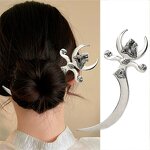 Hair Chopstick Manufacturer - Retro Vintage Witch Sliver Gold Alloy Animal Viking