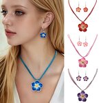 Necklace Set Manufacturer - Bohemian Christmas Handmade Polymer Clay Flower Frangipani