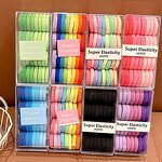 Hair Ties Set Manufacturer - 3.5CM Organizer Square Box Small Ring No Hurt Seamless