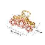 Hair Clips Manufacturer - Medium 5cm Multicolor Cute Vintage Marble Enamel Metallic