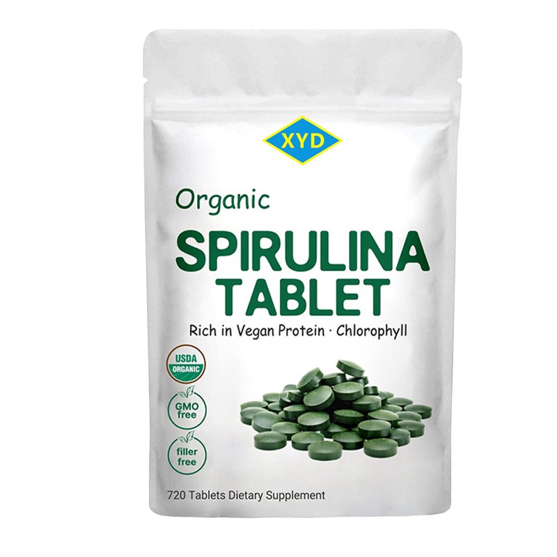 Spirulina Capsules Manufacturer - Organic Premium 720 Tablets Non-GMO Vegan