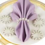 Napkin Ring Manufacturer - Handmade Beaded Pearl DIY Table Cloth Buckle Paper Towel for Valentine's Day