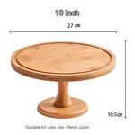 Bamboo Cake Stand Manufacturer - Multi-Functional Natural Plates Wooden Wedding Cupcake Display Tray with Glass Lid