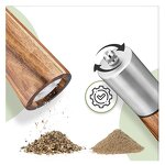 Pepper Grinder Manufacturer - Handheld Wooden with Ceramic Core New Seasoning Bottle for BBQ Cooking Home Decor