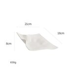 Ceramic Dinner Plate Manufacturer - Creative Irregular White Cold Dishes Salad Sweet Dessert Serving Tray for Party Restaurants