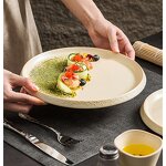 Ceramic Dinner Plate Set Manufacturer - Restaurant Rock Stone Design Flat Plates and Dishes