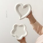 Porcelain Plate Manufacturer - Korean Eco-Friendly White Flower Shape for Party Breakfast Cake Storage Jewelry