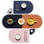PU Placemat Set Manufacturer - Luxury Double Side Food Grade Soft Non-slip Silicone Heat Resistant and Coaster