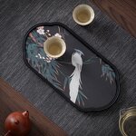 Tea Serving Tray Manufacturer - Vintage-Style Chinese ABSORBENT Dry Tea & Coffee Accessories Waterproof Kung Fu Set with Mat