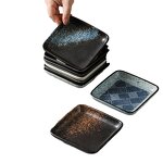 Ceramic Dish Manufacturer - Classic Japanese Style Square Sushi Dumplings Eco-Friendly Small Soy Sauce for Restaurant