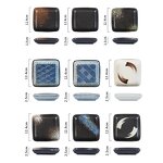 Ceramic Dish Manufacturer - Classic Japanese Style Square Sushi Dumplings Eco-Friendly Small Soy Sauce for Restaurant