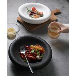 Ceramic Dinner Plate Manufacturer - Unique Black Frosted Thick Minimalist Matte Deep Soup for Restaurant