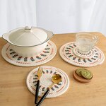 Cotton Linen Coaster Set Manufacturer - Woven Table Decoration Restaurant Home Bar New Home Handmade Placemat