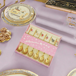 Metal Spoon Manufacturer - Custom Modern Design Merry Christmas Gold Stainless Steel Coffee Gift Set for Camping