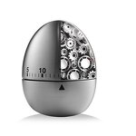 Kitchen Timer Manufacturer - Stainless Steel Egg Manual Mechanical Rotating Alarm 60 Minutes Count Down for Cooking