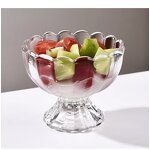 Glass Dessert Bowl Manufacturer - Small Cute Flower Shape Tulip for Ice Cream Fruit Salad