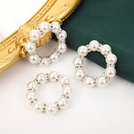 Napkin Ring Manufacturer - Handmade Beaded Pearl DIY Table Cloth Buckle Paper Towel for Valentine's Day