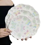 Ceramic Dinnerware Set Manufacturer - Vintage Butterfly Lace Embossed Porcelain Plate Cup Saucer