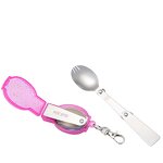 Stainless Steel Cutlery Set Manufacturer - Portable 304 Foldable Mirror Modern Fork Spoon for Outdoor Travel Camping
