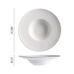 Porcelain Dinner Plate Manufacturer - Ceramic Deep Western White 10 Inch Pasta Salad Nordic Glaze Straw Hat Soup
