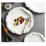 Ceramic Plate Set Manufacturer - Modern Nordic Style Rock Pattern Sustainable Irregular Stone Design Wedding Home Party