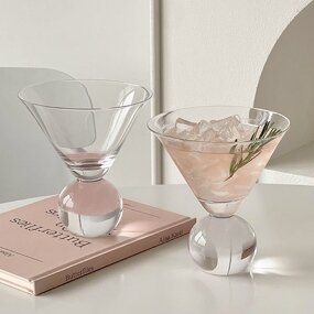 Cocktail Cup Manufacturer - Modern Crystal Ball Base Creative Luxury Decorative Martini for Home Party
