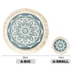 Placemat Manufacturer - Mansura Modern Persian Wind Printed Stroke Cushion Home Kitchen Decorative Meal Insulation Pad