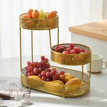 Iron Art Fruit Tray Manufacturer - Nordic-Style Creative Multi-Tier Storage Basket for Snacks Candy Confectionery