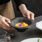 Porcelain Soup Plate Manufacturer - Fancy European Unique Deep Dessert White Ceramic Salad Bowl for Restaurant