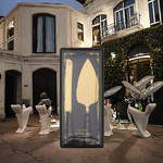 Cake Knife Set Manufacturer - Luxury Ceramic Handle Stainless Steel and Server Golden Cutting for Wedding Party