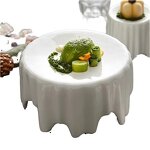 Porcelain Plate Manufacturer - Novelty Irregular White Modern Nordic Tablecloth Design for Wedding Restaurant Christmas