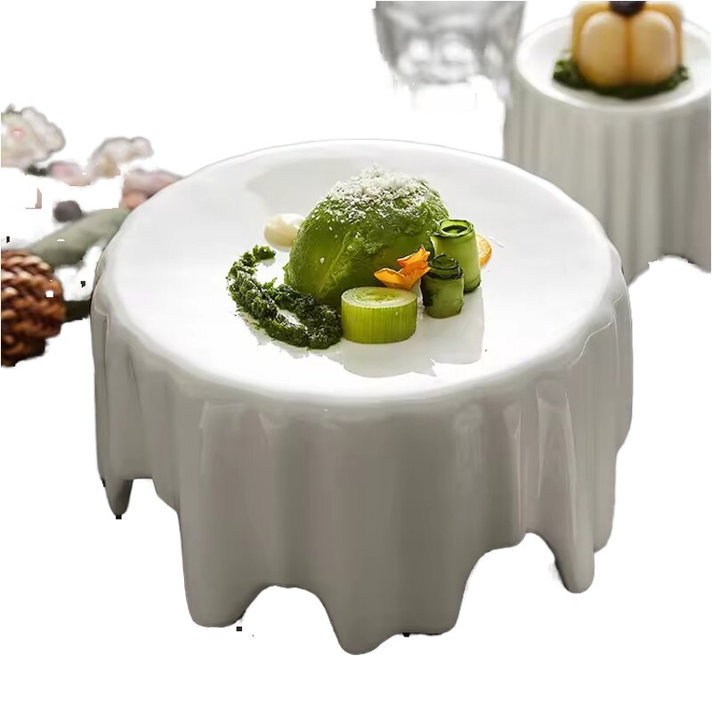 Porcelain Plate Manufacturer - Novelty Irregular White Modern Nordic Tablecloth Design for Wedding Restaurant Christmas