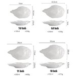 Ceramic Plate Manufacturer - Pure White Irregular Oysters Shape for Salad Fruit Seafood Sushi Sashimi