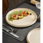 Ceramic Dinner Plate Set Manufacturer - Restaurant Rock Stone Design Flat Plates and Dishes