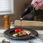 Porcelain Sauce Cup Manufacturer - Boat Shape White Restaurant Dinnerware Soy Ceramic Sushi with Handle