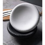 Ceramic Dinner Plate Manufacturer - Unique Black Frosted Thick Minimalist Matte Deep Soup for Restaurant