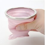 Silicone Folding Cup Manufacturer - Portable Outdoor Sports Collapsible Camping Foldable Water with Lids