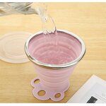 Silicone Folding Cup Manufacturer - Portable Outdoor Sports Collapsible Camping Foldable Water with Lids