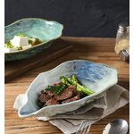 Porcelain Bowl Manufacturer - Kiln Change Irregular Shell Unique Crockery Oysters Shape Ceramic Serving Plate