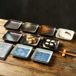 Ceramic Dish Manufacturer - Classic Japanese Style Square Sushi Dumplings Eco-Friendly Small Soy Sauce for Restaurant