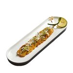 Ceramic Sushi Plate Manufacturer - Rectangle Eco-Friendly Dish Serving Tray Show Platter for Restaurant Dinnerware
