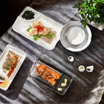Ceramic Divided Plate Manufacturer - Eco-Friendly for Soy Sauce Snack Dumpling Sushi Korean BBQ Dim Sum Japanese Style