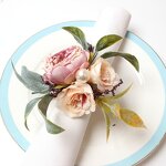 Napkin Ring Manufacturer - Handicraft Flower Rose Holders for Wedding Table Decorations